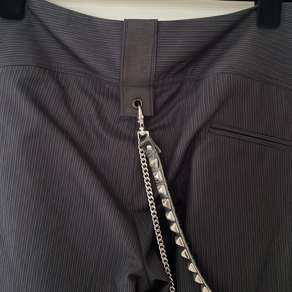 FRENCH MADE PINSTRIPE BERMUDA SHORTS BY BILL TORNADE - Picture 6 of 7